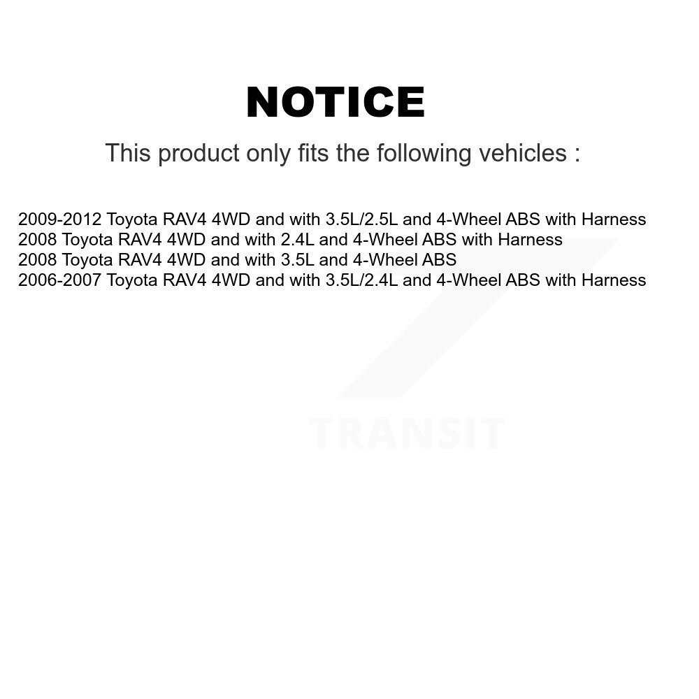 Rear Wheel Hub Bearing And ABS Sensor Kit For Toyota RAV4 K7S-100797 - Image 2