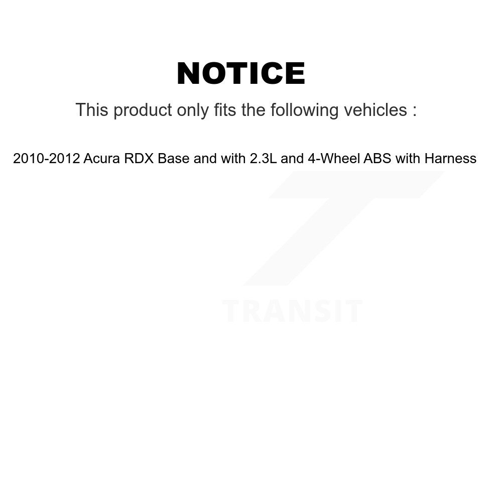 Rear Wheel Hub Bearing & Sensor Kit For Acura RDX Base with 2.3L 4-Wheel ABS Harness K7S-100876 - Image 2