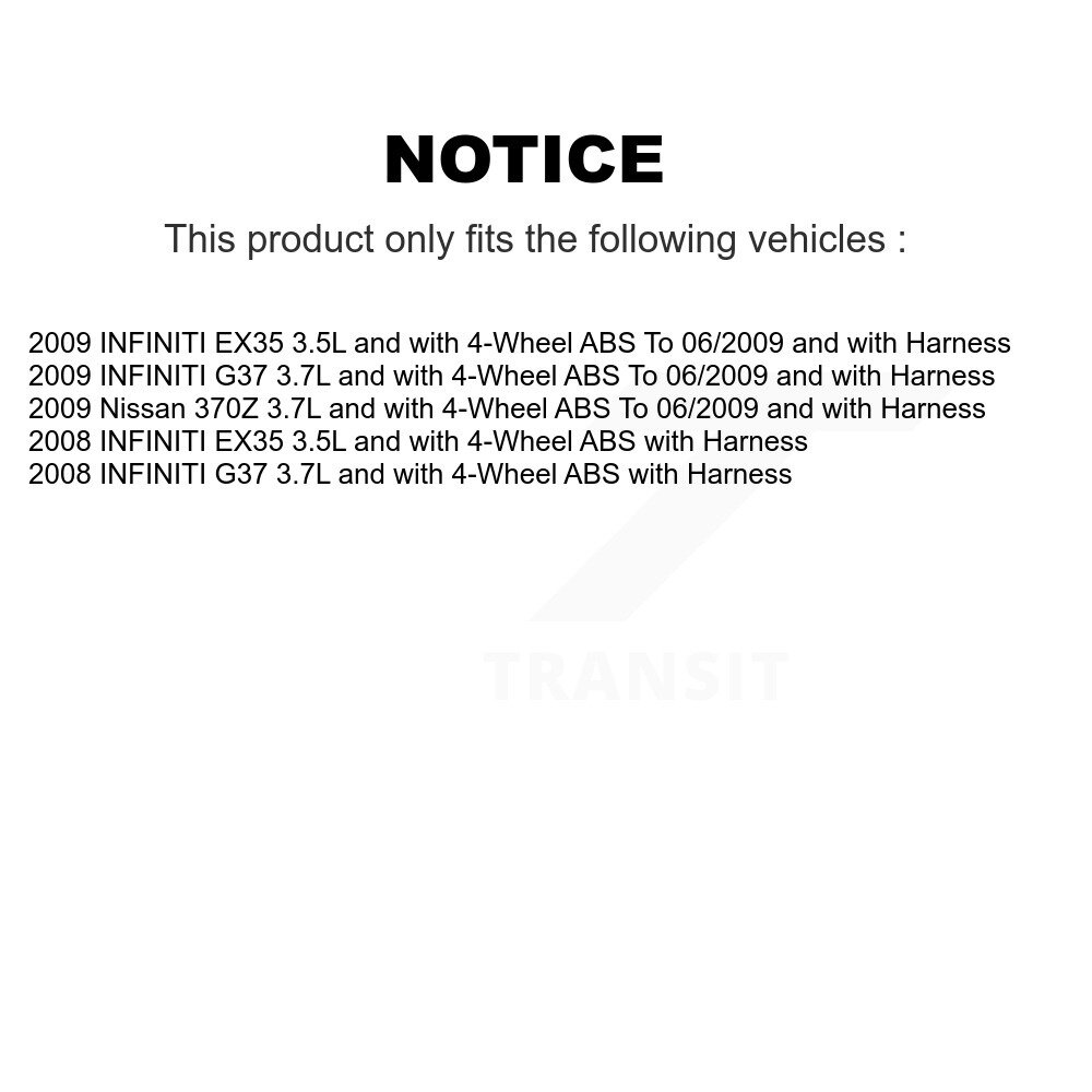 Rear Wheel Hub Bearing And ABS Sensor Kit For INFINITI G37 EX35 Nissan 370Z K7S-100881 - Image 2