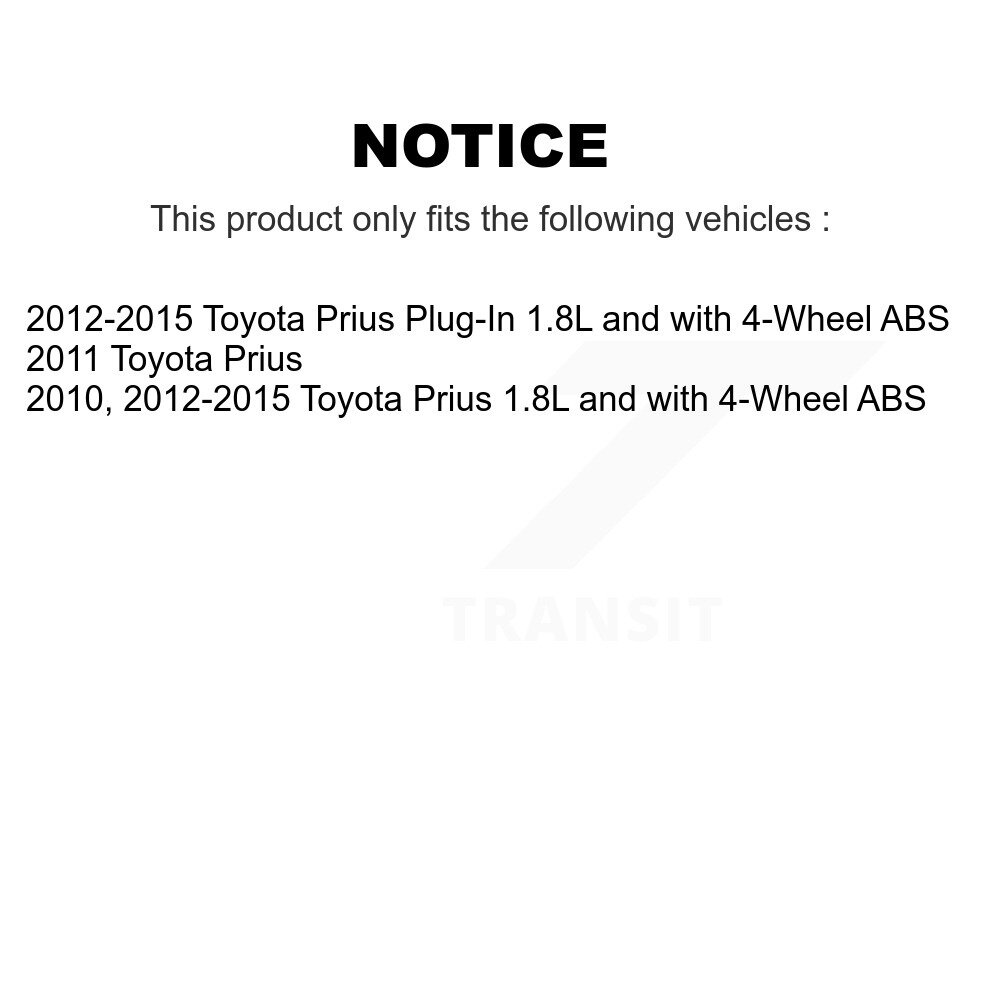 Rear Wheel Hub Bearing And Extra ABS Sensor Kit For Toyota Prius Plug-In K7S-100953 - Image 2