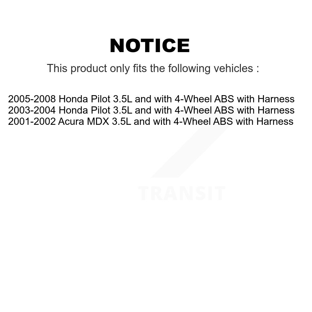Rear Wheel Bearing And ABS Sensor Kit For Honda Pilot Acura MDX 3.5L with 4-Wheel K7S-100989 - Image 2