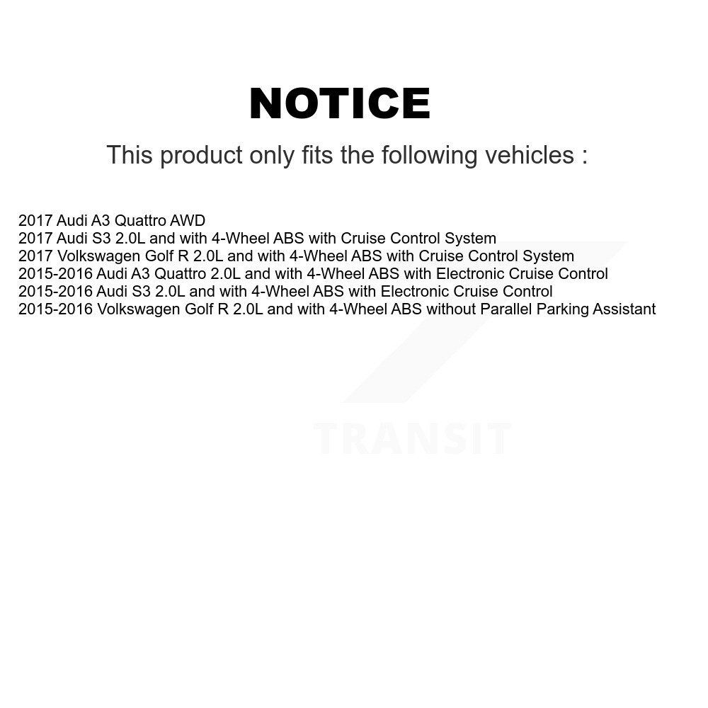 Rear Wheel Hub Bearing And ABS Sensor Kit For Audi A3 Quattro Volkswagen Golf R S3 K7S-100996 - Image 2