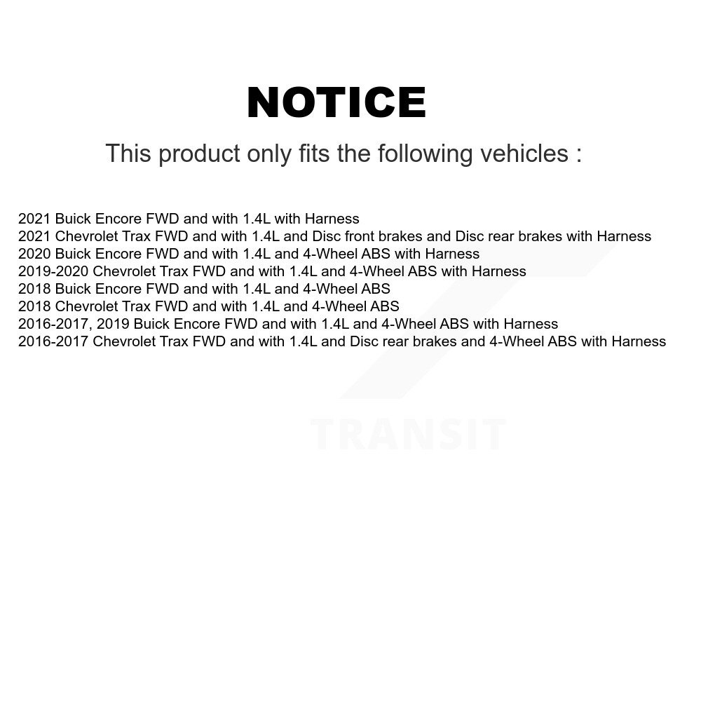 Rear Wheel Hub Bearing And Extra ABS Sensor Kit For Buick Encore Chevrolet Trax K7S-101029 - Image 2