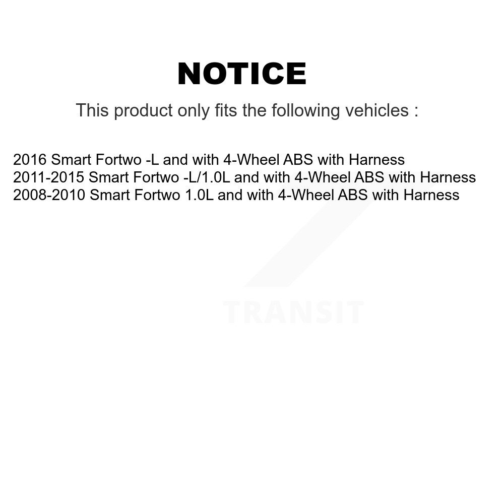 Rear Wheel Hub Bearing And ABS Sensor Kit For Smart Fortwo with Harness K7S-101053 - Image 2