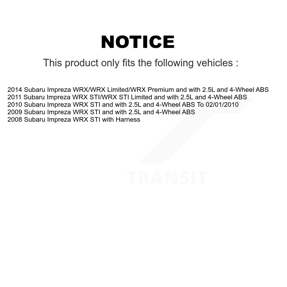 Rear Wheel Hub Bearing And ABS Sensor Kit For Subaru Impreza K7S-101063 - Image 2