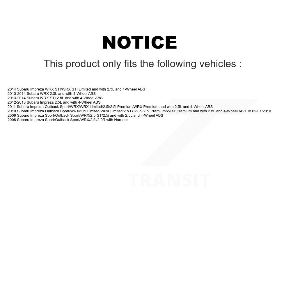 Rear Wheel Hub Bearing And ABS Sensor Kit For Subaru Impreza WRX STI K7S-101065 - Image 2