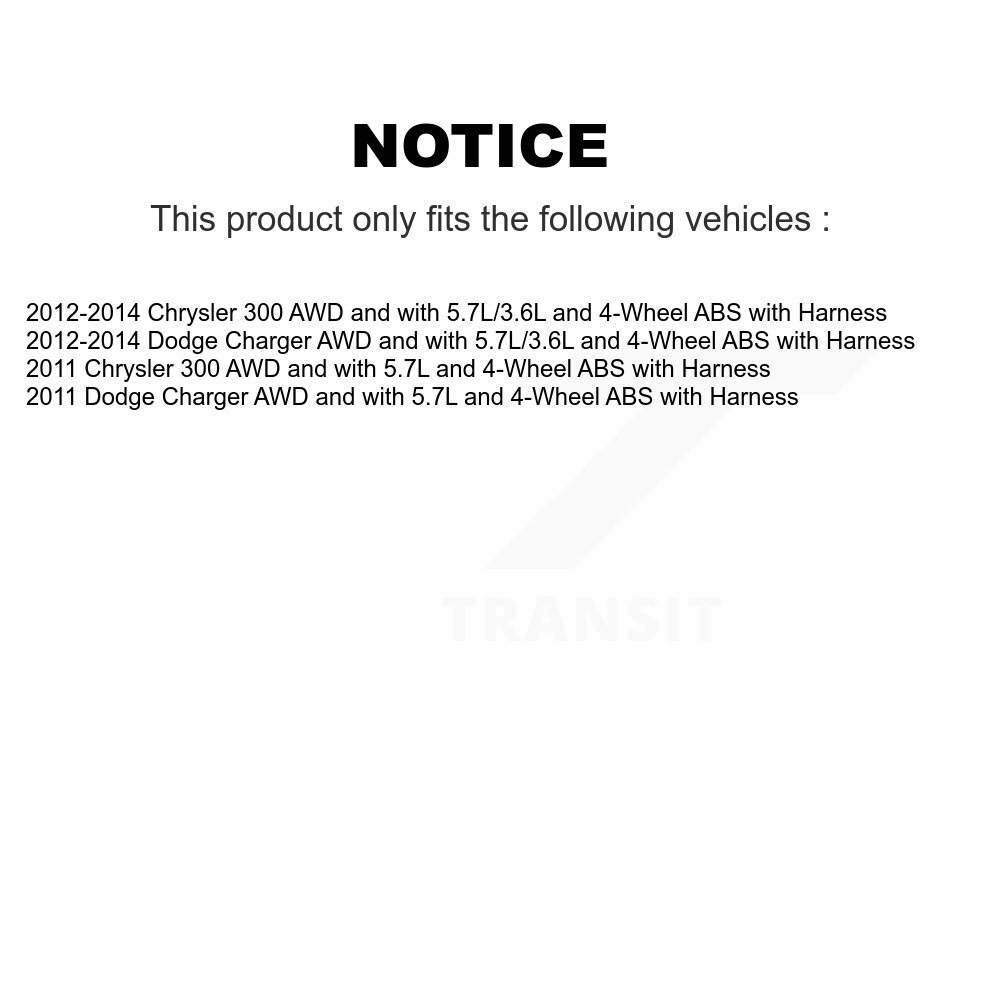 Rear Wheel Hub Bearing And ABS Sensor Kit For Chrysler 300 Dodge Charger with Harness K7S-101089 - Image 2