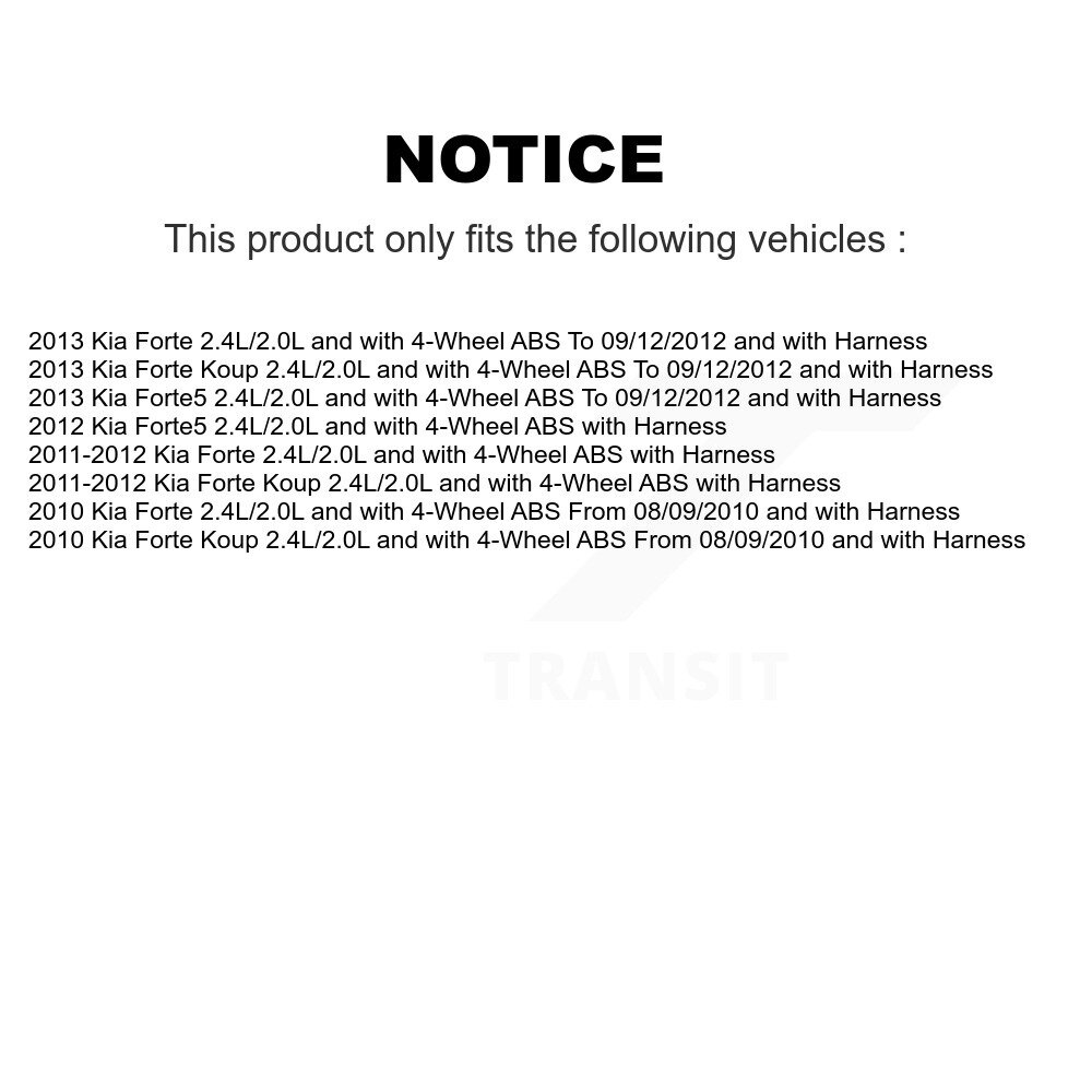 Rear Wheel Hub Bearing And Extra ABS Sensor Kit For Kia Forte Koup Forte5 K7S-101127 - Image 2
