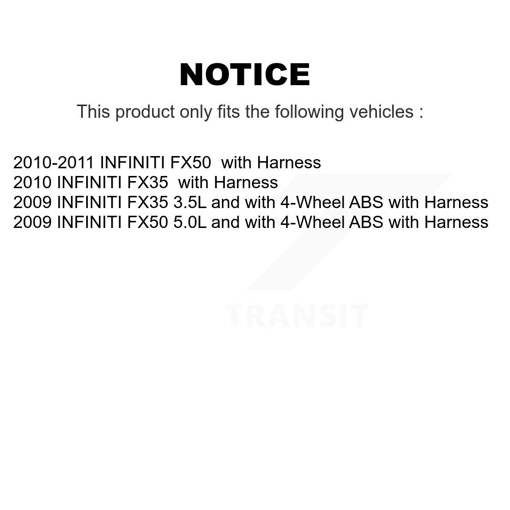 Rear Wheel Hub Bearing And ABS Sensor Kit For INFINITI FX35 FX50 with Harness K7S-101185 - Image 2