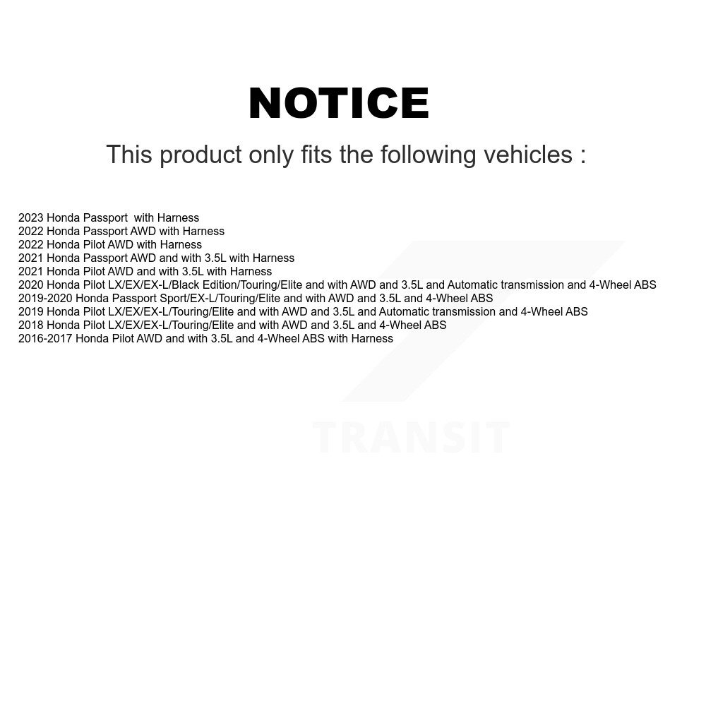 Rear Wheel Hub Bearing And ABS Sensor Kit For Honda Pilot Passport K7S-101244 - Image 2