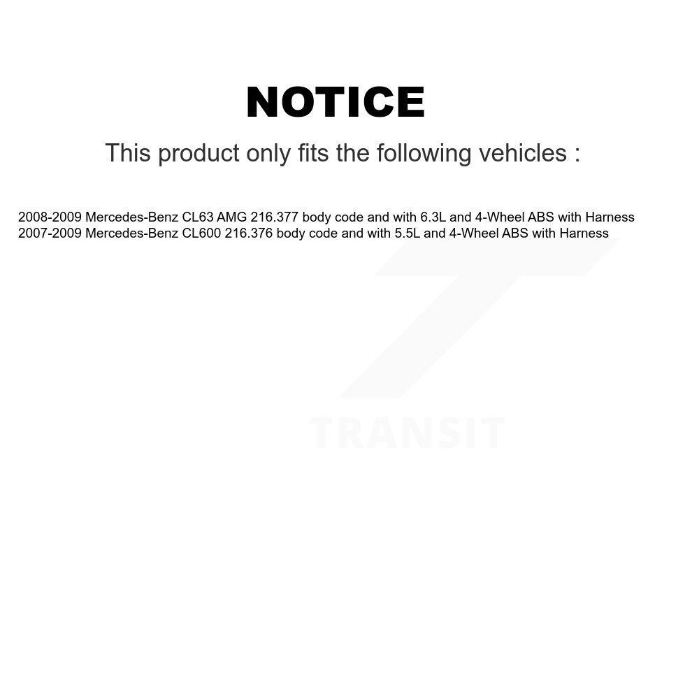 Rear Wheel Bearing And ABS Sensor Kit For Mercedes-Benz CL63 AMG CL600 with Harness K7S-101318 - Image 2