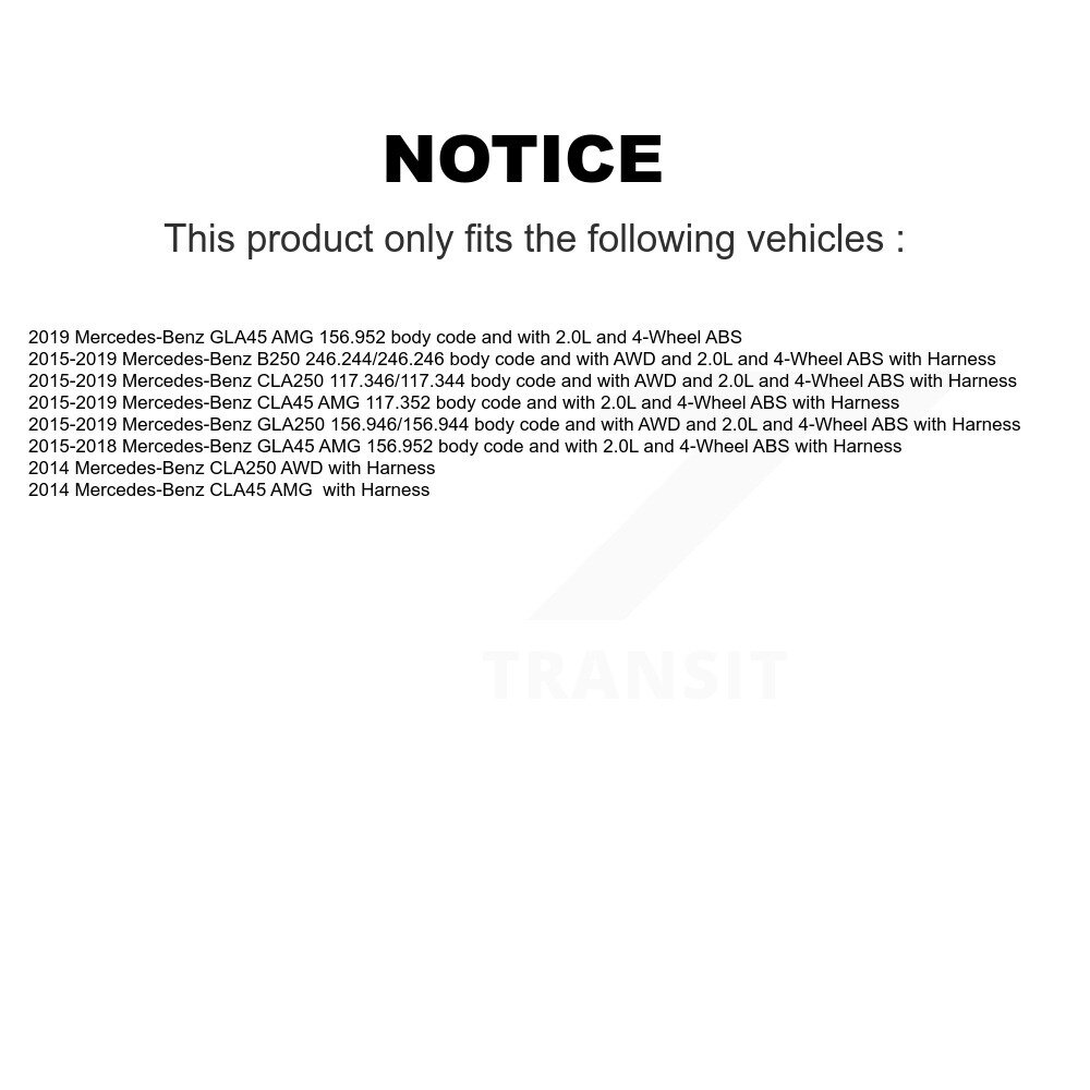 Rear Wheel Hub Bearing & Sensor Kit For Mercedes-Benz GLA250 CLA250 B250 CLA45 AMG GLA45 K7S-101328 - Image 2
