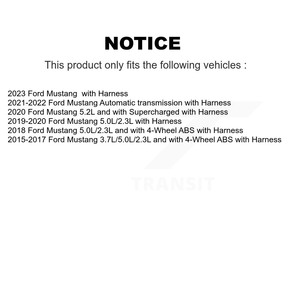 Rear Wheel Hub Bearing And ABS Sensor Kit For Ford Mustang with Harness K7S-101350 - Image 2
