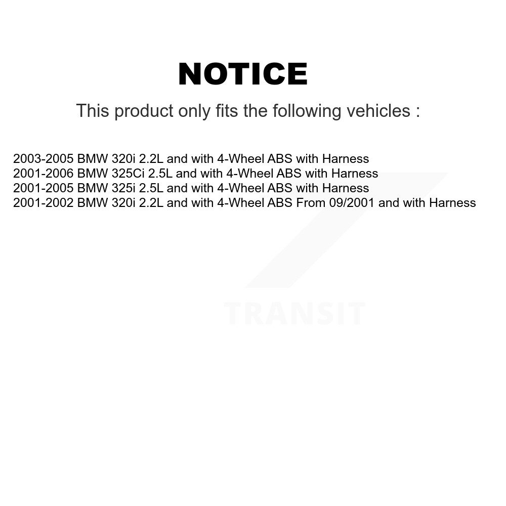 Rear Wheel Bearing And ABS Sensor Kit For BMW 325i 325Ci 320i K7S-101507 - Image 2