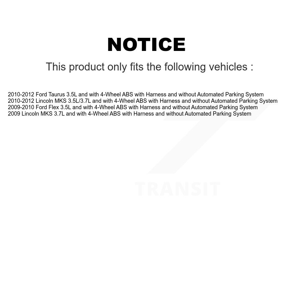Rear Wheel Hub Bearing And ABS Sensor Kit For Ford Taurus Flex Lincoln MKS K7S-101618 - Image 2