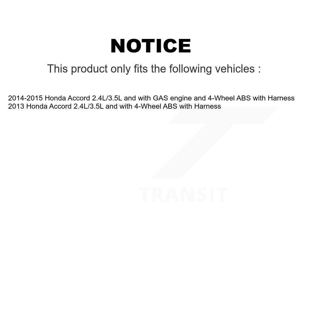 Rear Wheel Hub Bearing And ABS Sensor Kit For Honda Accord with Harness K7S-101620 - Image 2