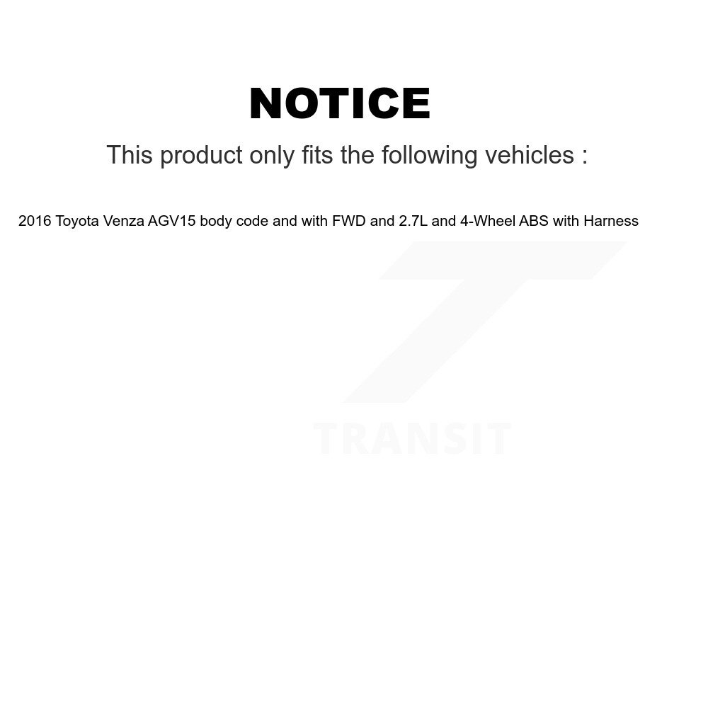 Rear Wheel Hub Bearing And Extra ABS Sensor Kit For 2016 Toyota Venza with Harness K7S-101681 - Image 2