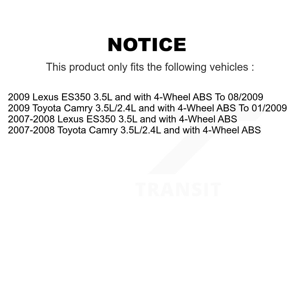 Rear Right Wheel Hub Bearing And Extra ABS Sensor Kit For Toyota Camry Lexus ES350 K7S-101694 - Image 2