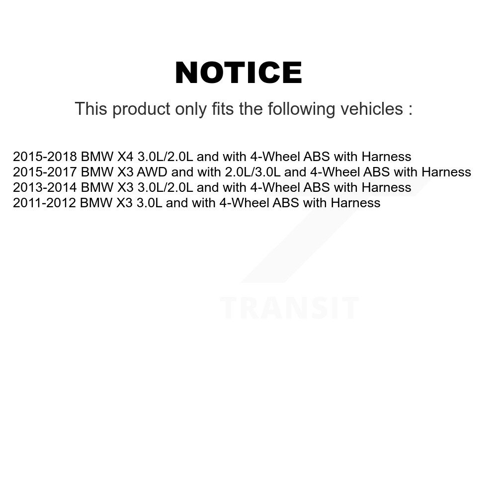 Front Wheel Hub Bearing And ABS Sensor Kit For BMW X3 X4 with Harness K7S-101796 - Image 2