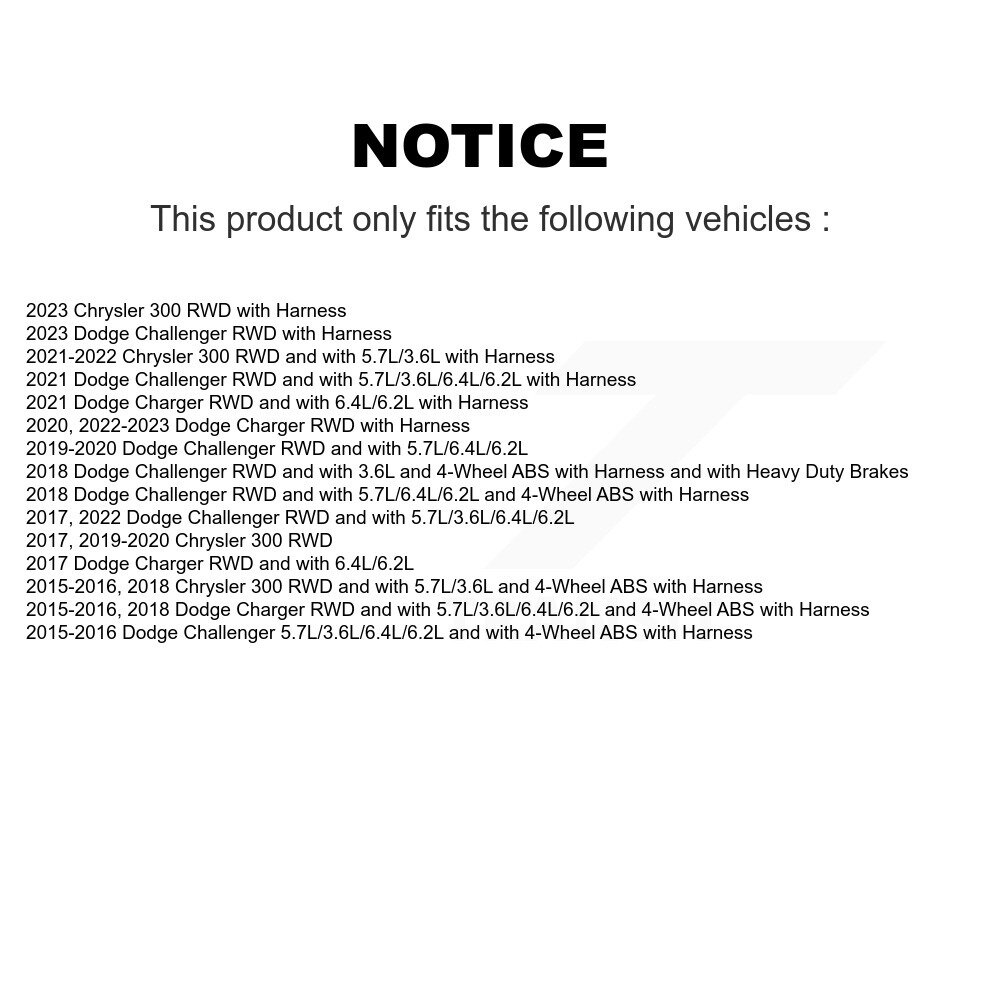 Front Wheel Hub Bearing And ABS Sensor Kit For Dodge Charger Challenger Chrysler 300 K7S-101814 - Image 2