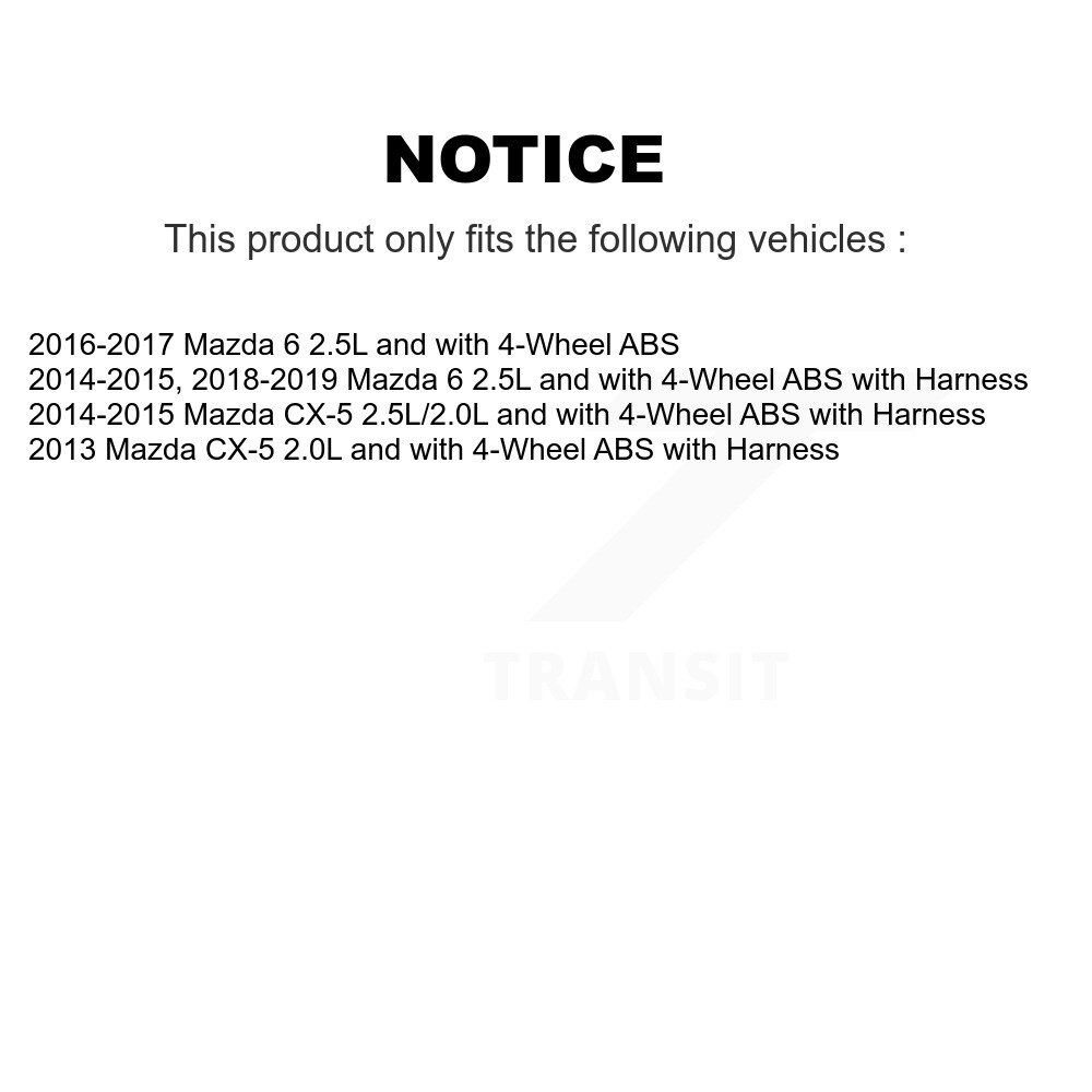 Front Wheel Hub Bearing And ABS Sensor Kit For Mazda CX-5 6 K7S-101867 - Image 2