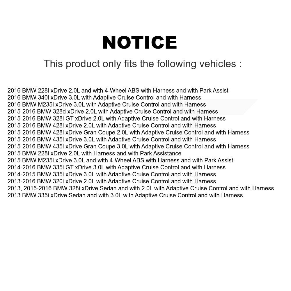 Front Wheel Hub Bearing Sensor Kit For BMW 328i xDrive 320i 335i 228i 428i Gran Coupe GT K7S-101881 - Image 2