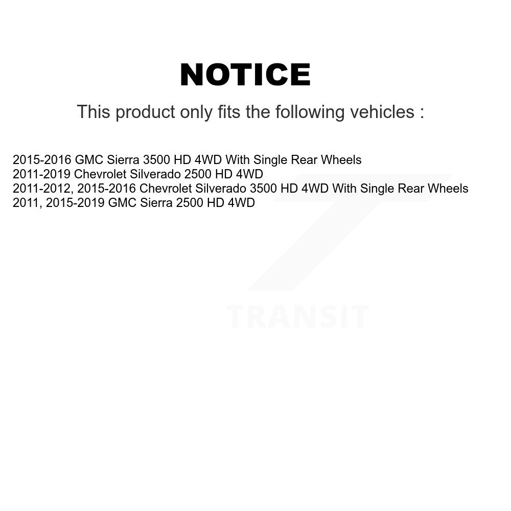 Front Wheel Hub Bearing Extra Sensor Kit For Chevrolet GMC Silverado 2500 HD Sierra 3500 K7S-101888 - Image 2