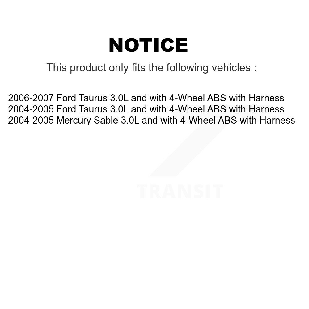Front Wheel Hub Bearing & Sensor Kit For Ford Taurus Mercury Sable 3.0L with 4-Wheel ABS K7S-101895 - Image 2