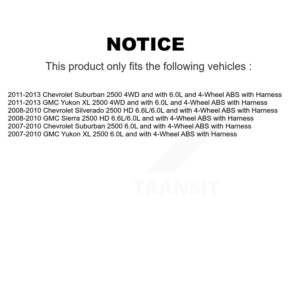 Front Wheel Hub Bearing Extra Sensor Kit For Chevrolet GMC Sierra 2500 HD Silverado Yukon K7S-101945 - Image 2