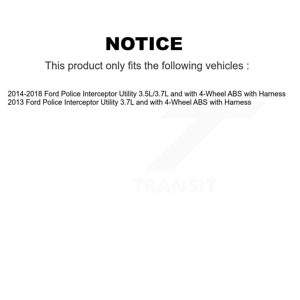 Front Wheel Hub Bearing & ABS Sensor Kit For Ford Police Interceptor Utility with Harness K7S-101961 - Image 2