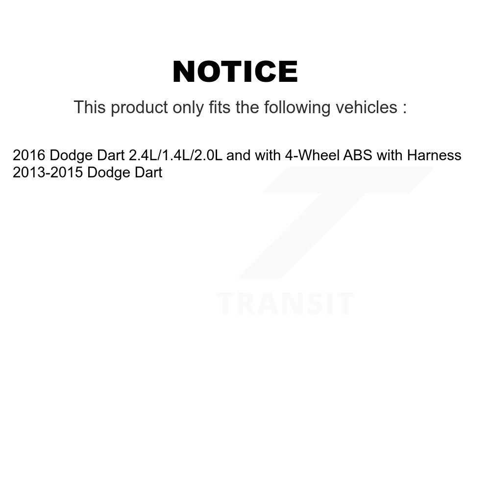 Front Wheel Hub Bearing And ABS Sensor Kit For Dodge Dart K7S-101977 - Image 2