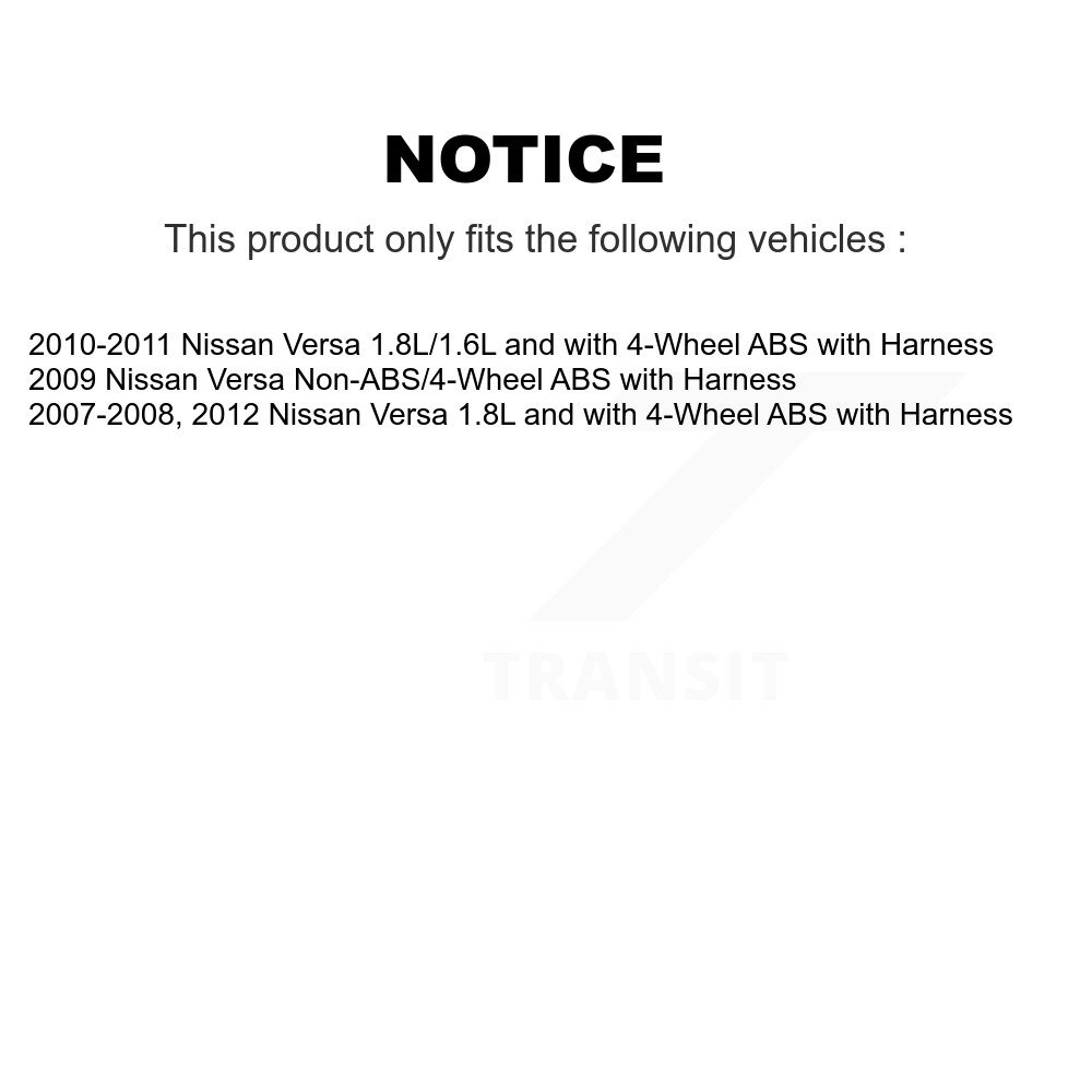 Front Wheel Hub Bearing And ABS Sensor Kit For Nissan Versa with Harness K7S-101980 - Image 2