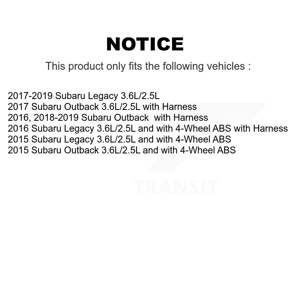 Front Wheel Hub Bearing And ABS Sensor Kit For Subaru Outback Legacy K7S-101981 - Image 2