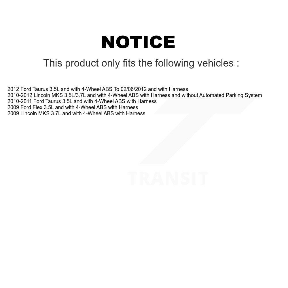 Front Wheel Hub Bearing And ABS Sensor Kit For Ford Taurus Flex Lincoln MKS K7S-101993 - Image 2