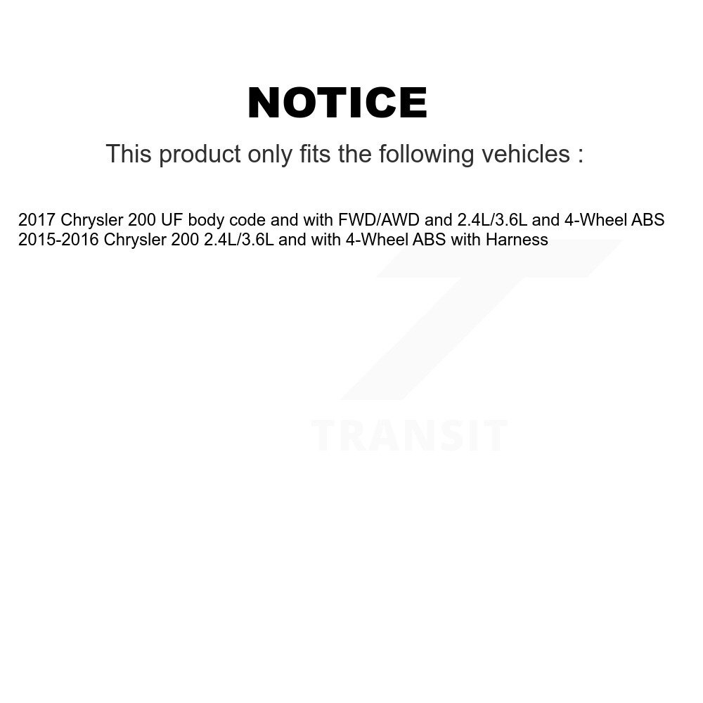 Front Wheel Hub Bearing And ABS Sensor Kit For Chrysler 200 K7S-102002 - Image 2