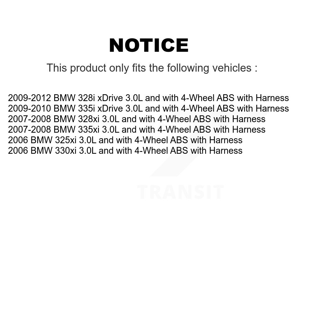 Front Wheel Bearing And ABS Sensor Kit For BMW 328i xDrive 328xi 335i 335xi 325xi 330xi K7S-102028 - Image 2