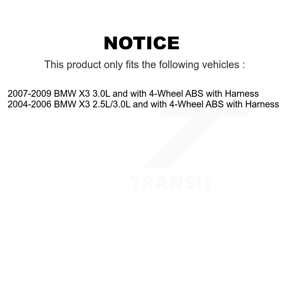 Front Wheel Bearing And ABS Sensor Kit For BMW X3 with Harness K7S-102032 - Image 2