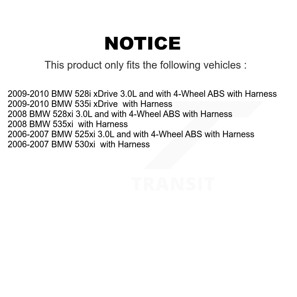 Front Wheel Bearing And ABS Sensor Kit For BMW 530xi 528i xDrive 535i 535xi 528xi 525xi K7S-102033 - Image 2