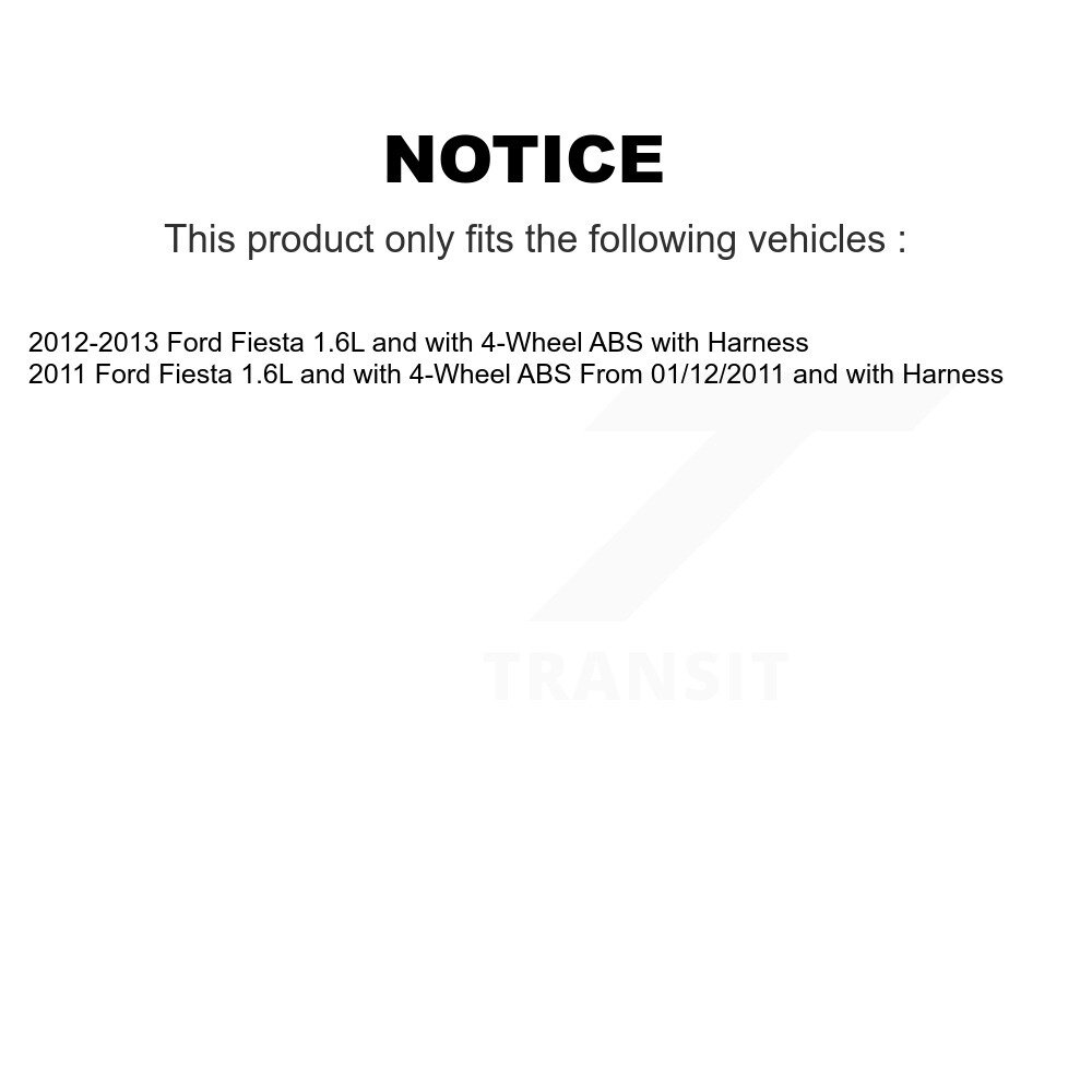 Front Wheel Bearing And ABS Sensor Kit For Ford Fiesta 1.6L with 4-Wheel K7S-102061 - Image 2