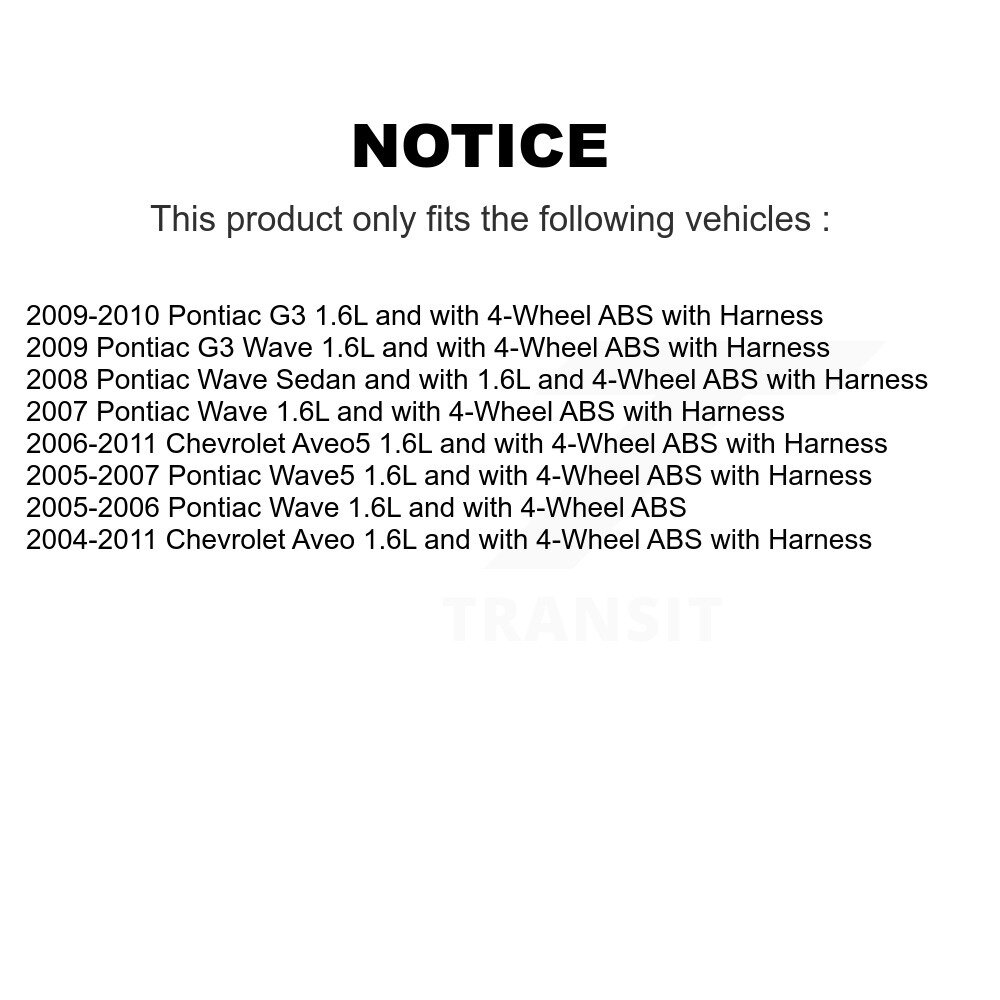 Front Wheel Bearing And ABS Sensor Kit For Chevrolet Aveo Pontiac Aveo5 Wave G3 Wave5 K7S-102097 - Image 2