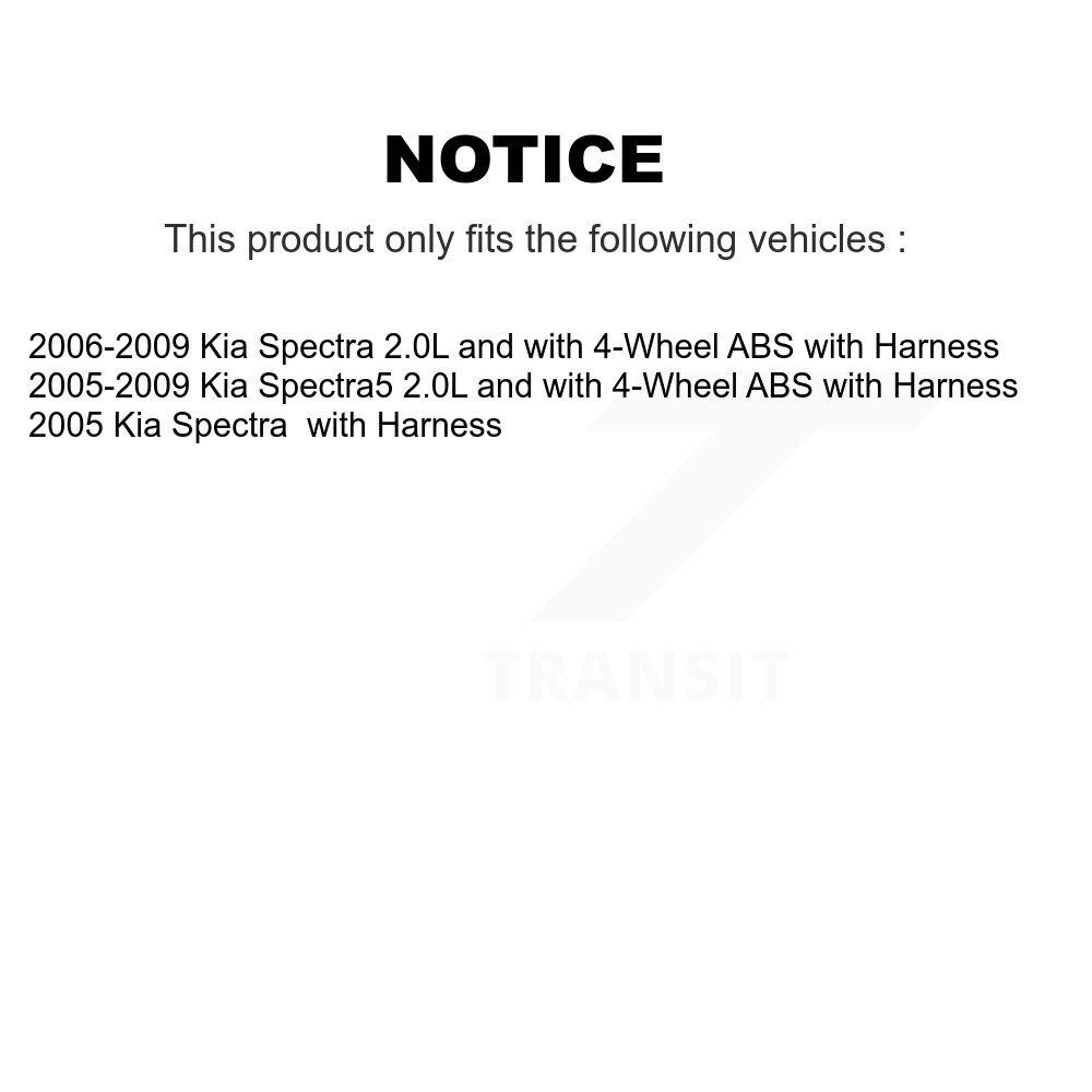 Front Wheel Bearing And ABS Sensor Kit For Kia Spectra Spectra5 with Harness K7S-102132 - Image 2