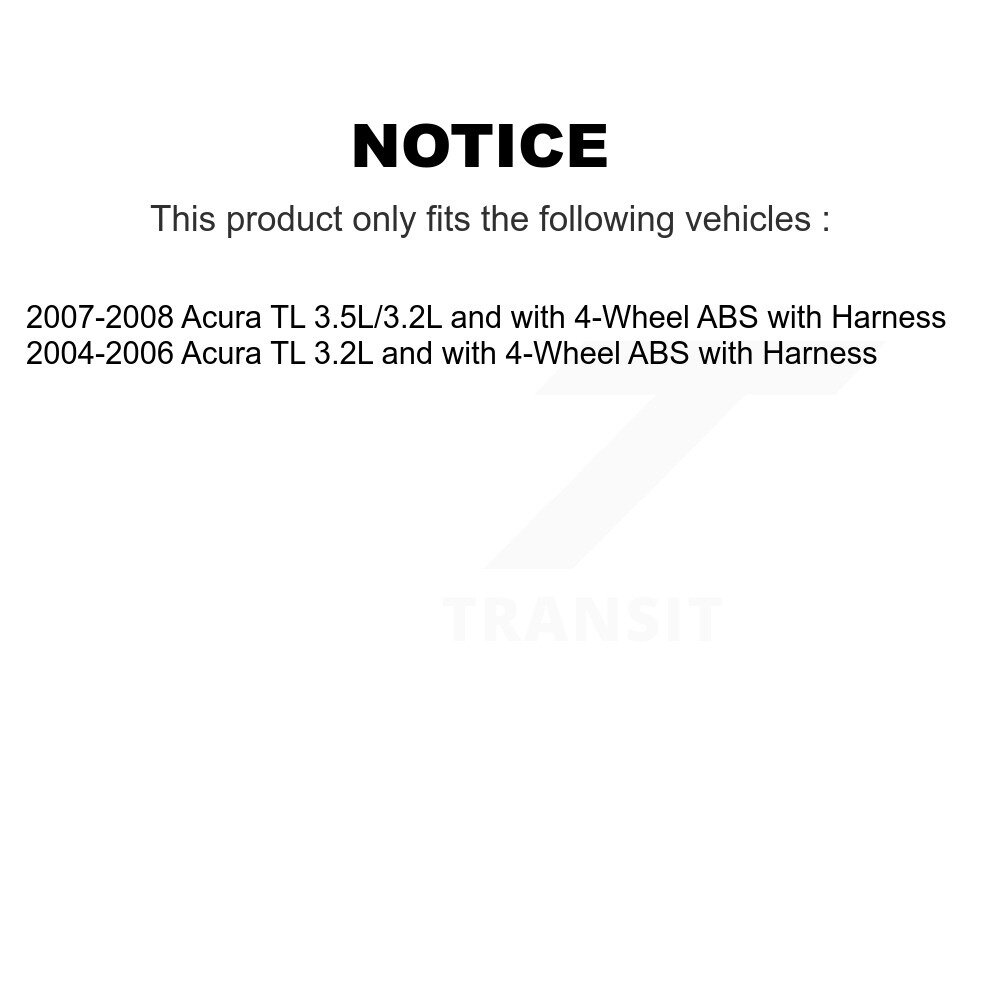 Front Wheel Bearing And ABS Sensor Kit For Acura TL with Harness K7S-102146 - Image 2