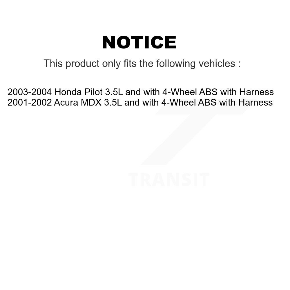 Front Wheel Bearing And ABS Sensor Kit For Honda Pilot Acura MDX 3.5L with 4-Wheel K7S-102182 - Image 2
