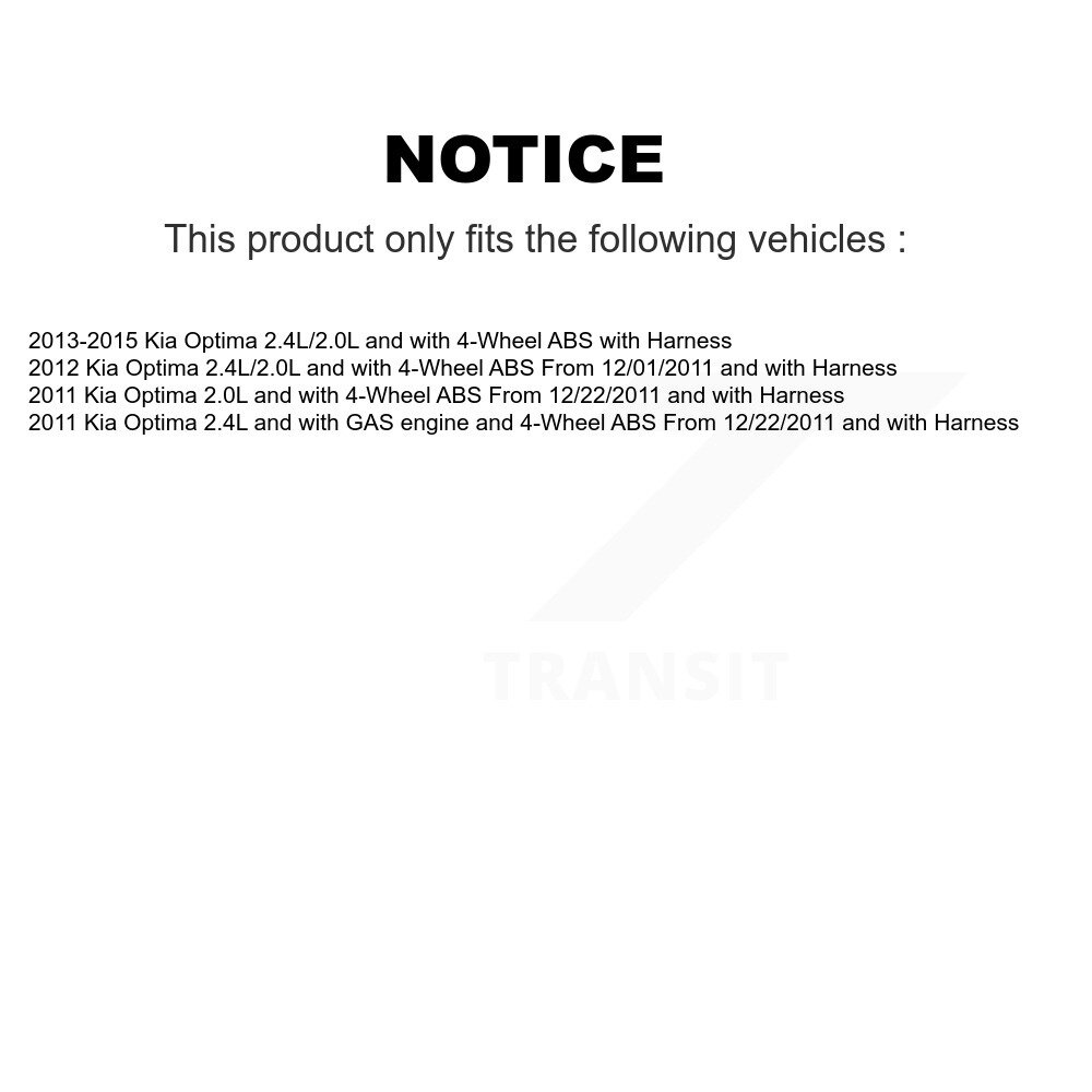 Front Wheel Bearing And ABS Sensor Kit For Kia Optima K7S-102205 - Image 2