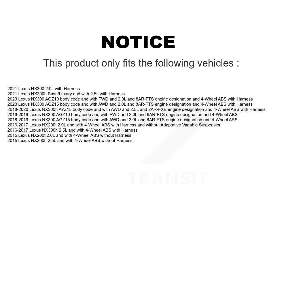Front Wheel Hub Bearing And ABS Sensor Kit For Lexus NX300 NX200t NX300h K7S-102301 - Image 2