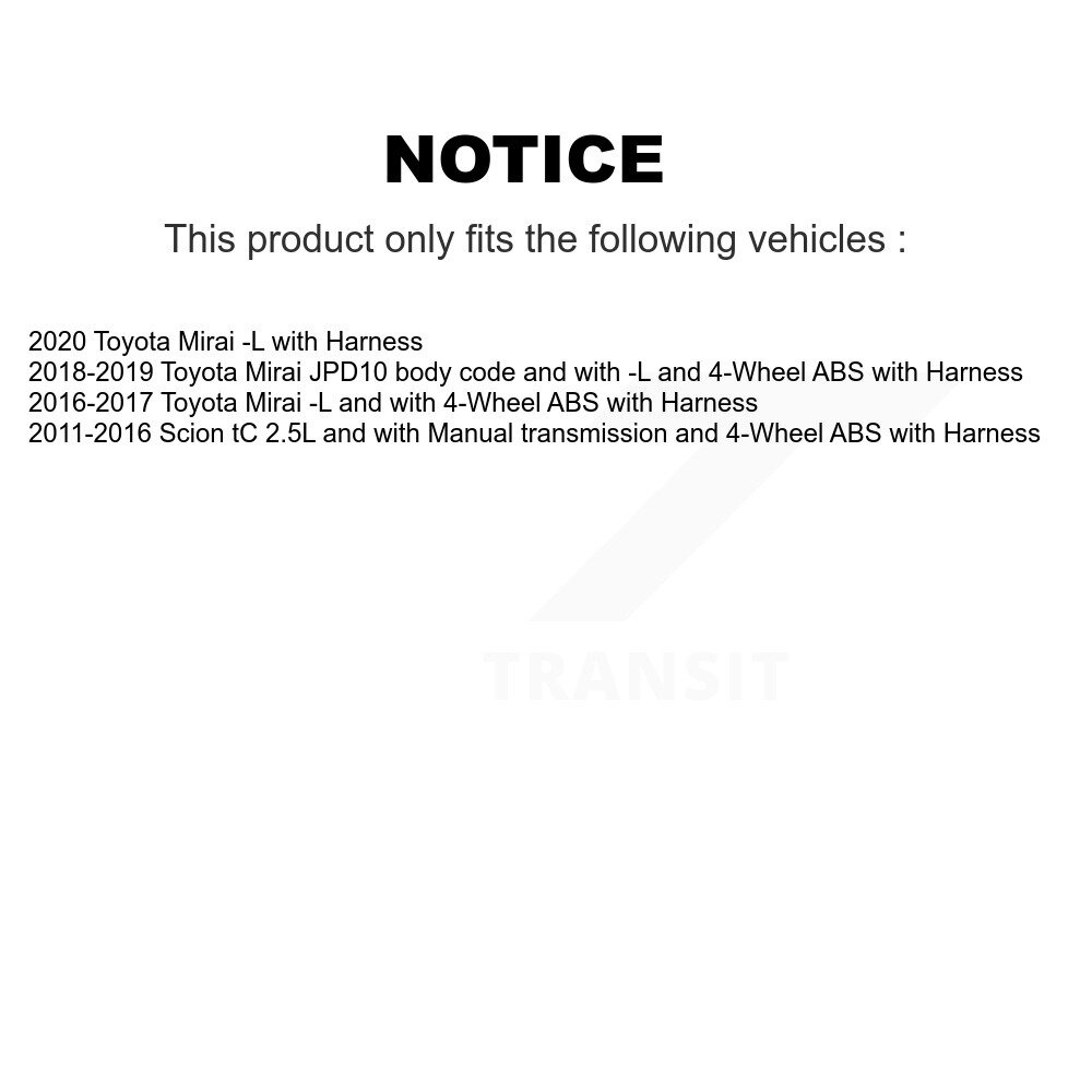 Front Wheel Hub Bearing And ABS Sensor Kit For Scion tC Toyota Mirai with Harness K7S-102303 - Image 2