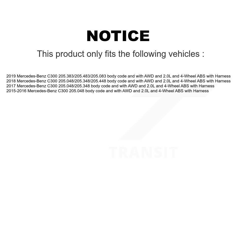 Front Wheel Hub Bearing And ABS Sensor Kit For Mercedes-Benz C300 with Harness K7S-102320 - Image 2