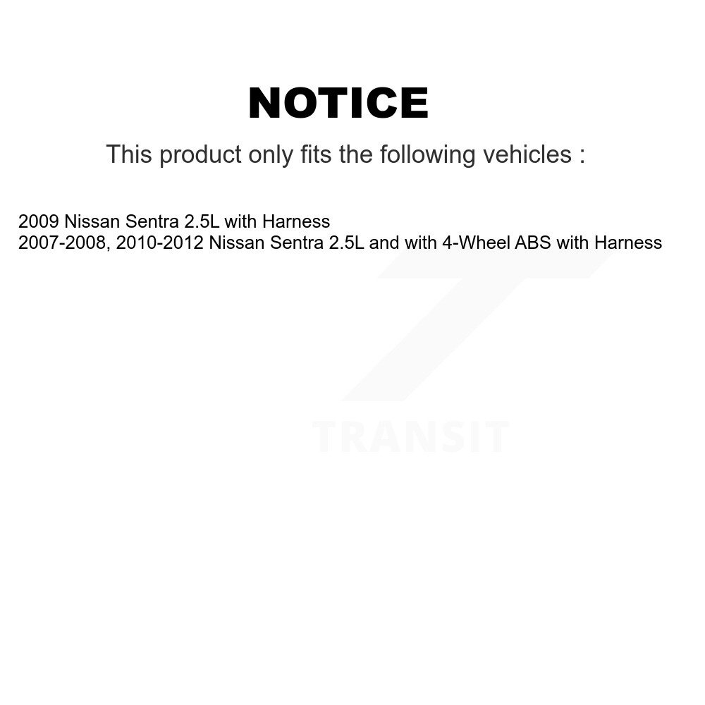 Front Wheel Hub Bearing And ABS Sensor Kit For Nissan Sentra with Harness K7S-102371 - Image 2