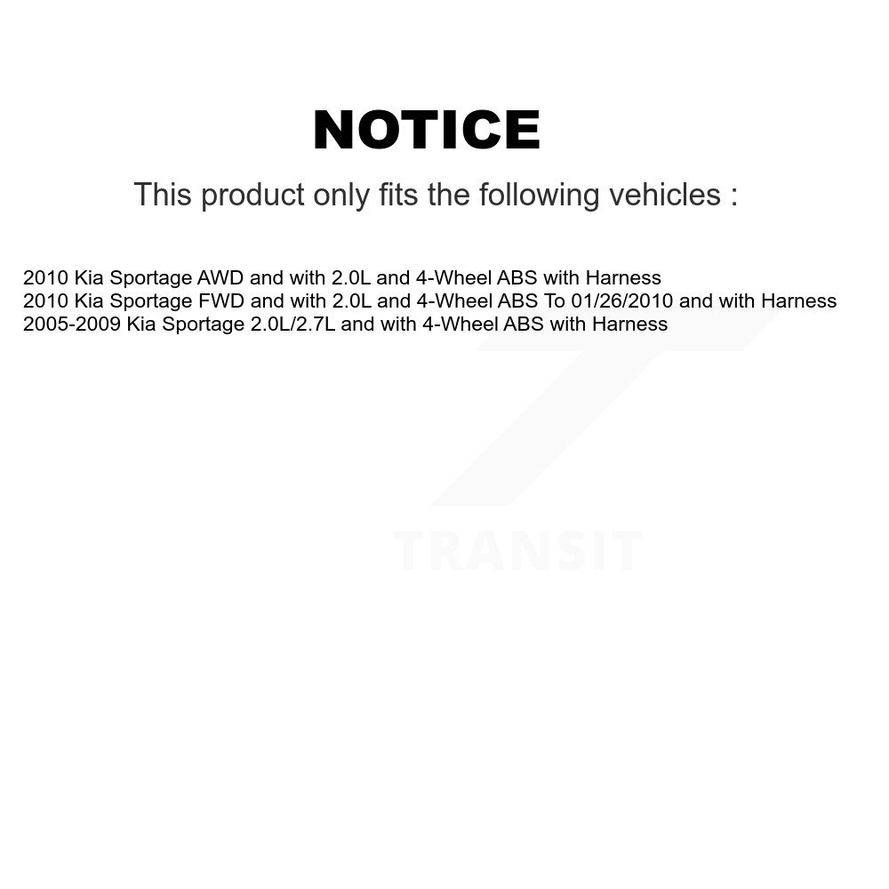Front Wheel Bearing And ABS Sensor Kit For Kia Sportage K7S-102416 - Image 2
