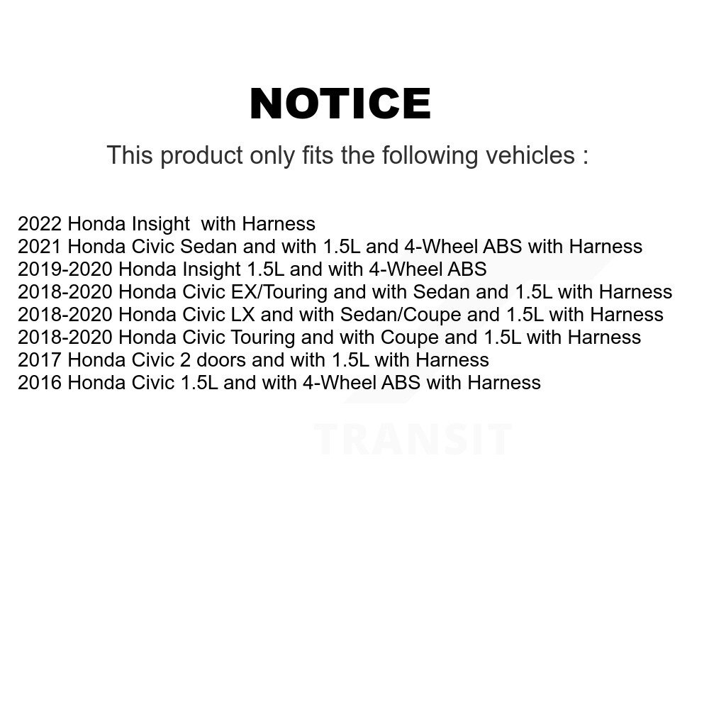 Front Wheel Bearing And ABS Sensor Kit For Honda Civic Insight K7S-102432 - Image 2